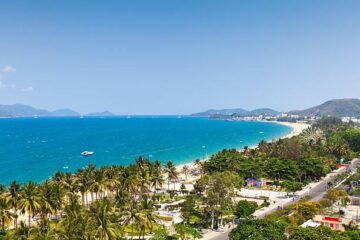 Aerial View Over Nha Trang City, Popular Tourist Destination In Vietnam.